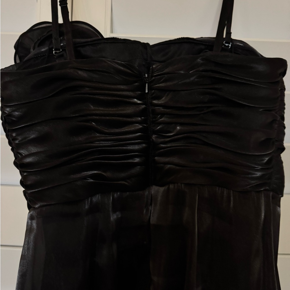 Aidan Mattox Organza Strapless Mini Black Dress Size: 6 NWT - Picture 11 of 14